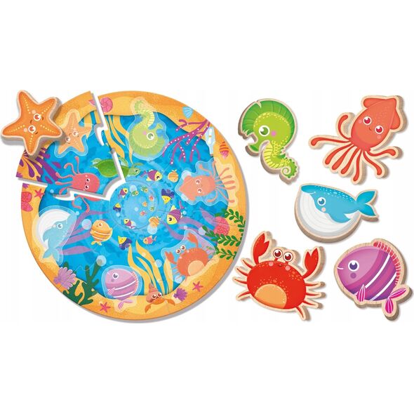 Lisciani LISCIANI MONTESSORI BABY WOOD PUZZLE ROUND 13048603 8008324096916