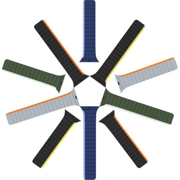 DUXDUCIS Pasek magnetyczny Dux Ducis Strap (LD Version) Apple Watch 4/5/6/7/SE/8 40/41mm szaro-pomarańczowy 13059765 6934913027868