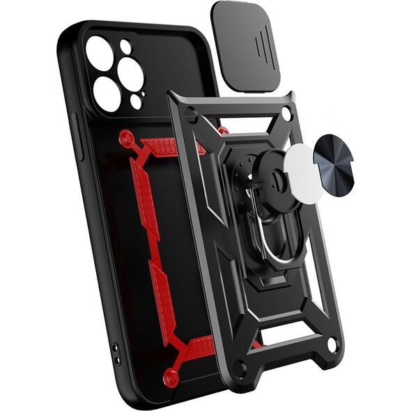 Hurtel HYBRID ARMOR CAMSHIELD ETUI VIVO Y16 / VIVO Y02S PANCERNY POKROWIEC Z OSŁONĄ NA APARAT CZARNE 13086995 9145576273036