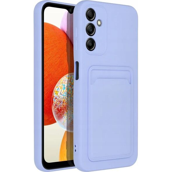 OEM Futerał CARD CASE do SAMSUNG A14 5G / A14 4G fioletowy 13087753 5903396203305