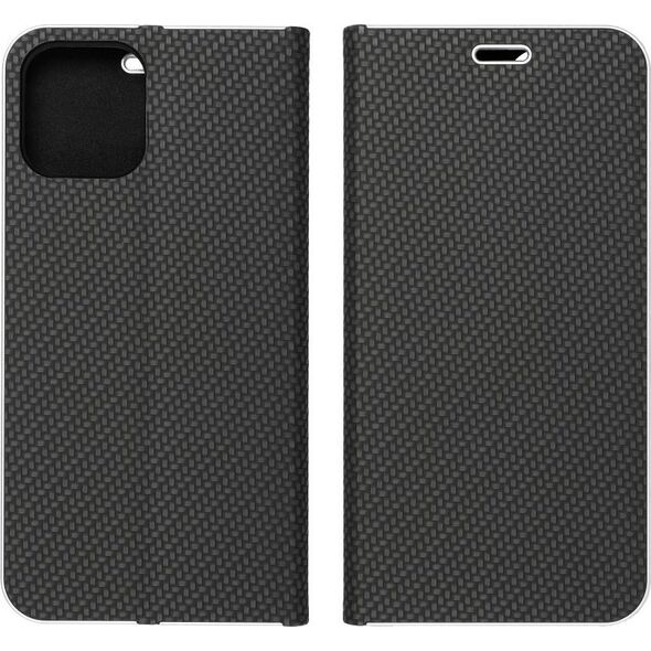 OEM Kabura LUNA Book Carbon do IPHONE 15 czarny 13089189 5903396216374