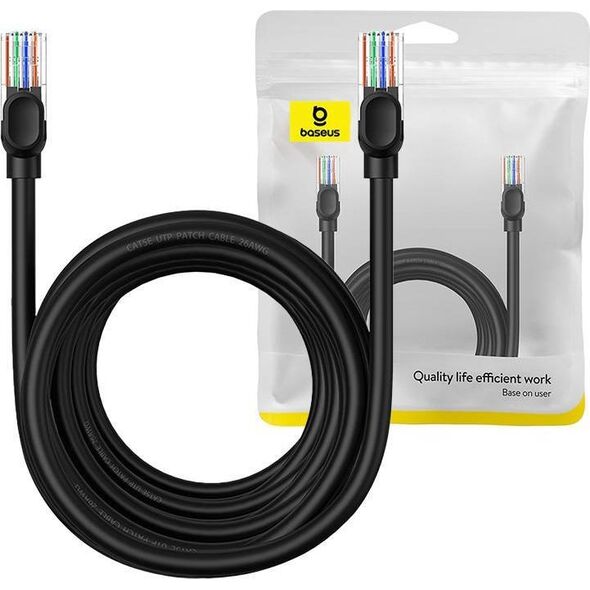 Baseus Kabel sieciowy Baseus Ethernet CAT5, 8m (czarny) 13097249 6932172637002