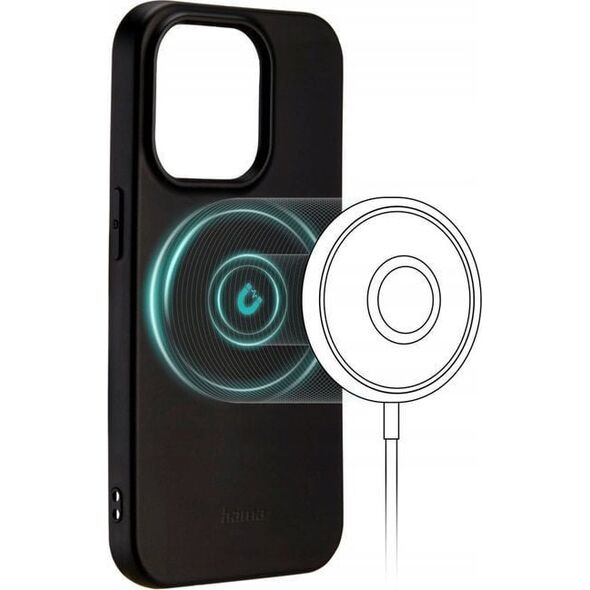 Fantastic Feel Etui na telefon Hama Feel Magcase, IPHONE 15, Czarny 13117233 4047443511911