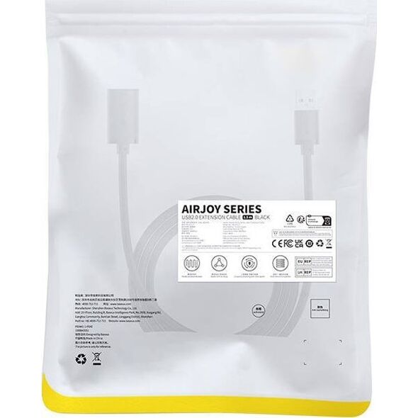 Kabel USB Baseus USB-A - USB-A 1.5 m Czarny (B00631101111-00) 13117348 6932172629878