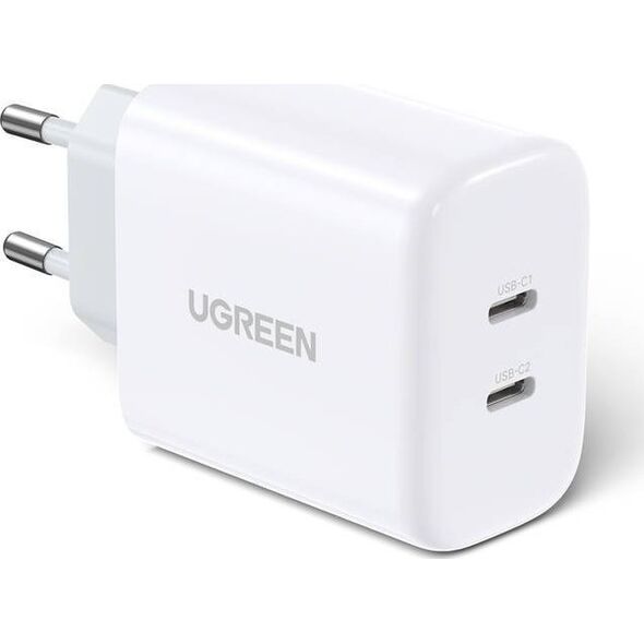 Ładowarka Ugreen Ładowarka sieciowa UGREEN CD243, 2x USB-C, 40W (biała) 13119762 6941876221424
