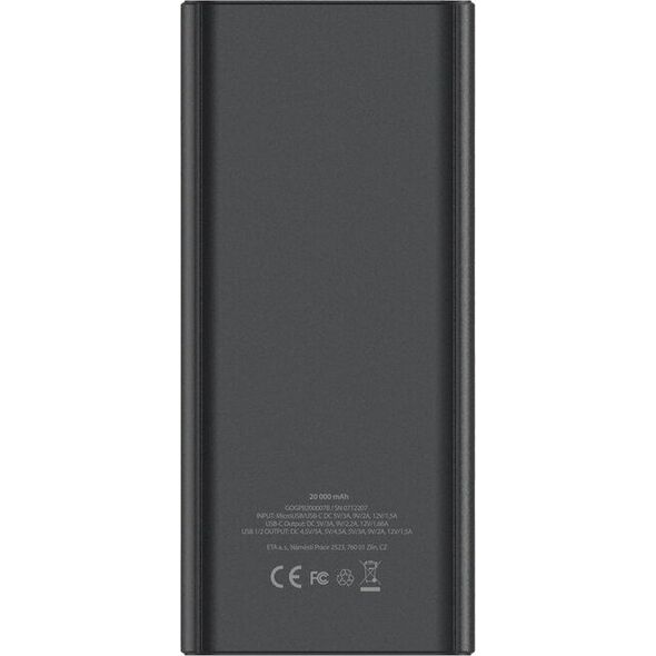 Powerbank GoGEN Power Bank 20 000 mAh Gogen PB200007B czarny 13123228 8590393347629