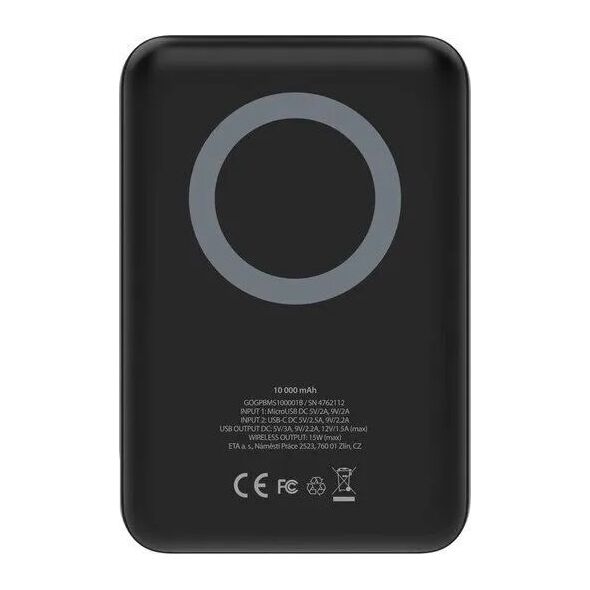 Powerbank GoGEN Power Bank 10 000 mAh Gogen PBMS100001B czarny 13123231 8590393347599