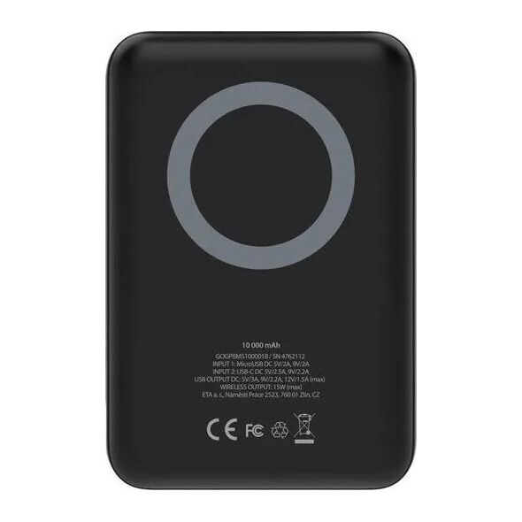 Powerbank GoGEN Power Bank 10 000 mAh Gogen PBMS100001B czarny 13123231 8590393347599