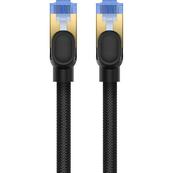 Baseus Kabel sieciowy w oplocie kat. 7 Baseus Ethernet RJ45, 10Gbps, 1m (czarny) 13123401 6932172646561