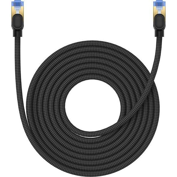 Baseus Kabel sieciowy w oplocie kat. 7 Baseus Ethernet RJ45, 10Gbps, 8m (czarny) 13123407 6932172646622