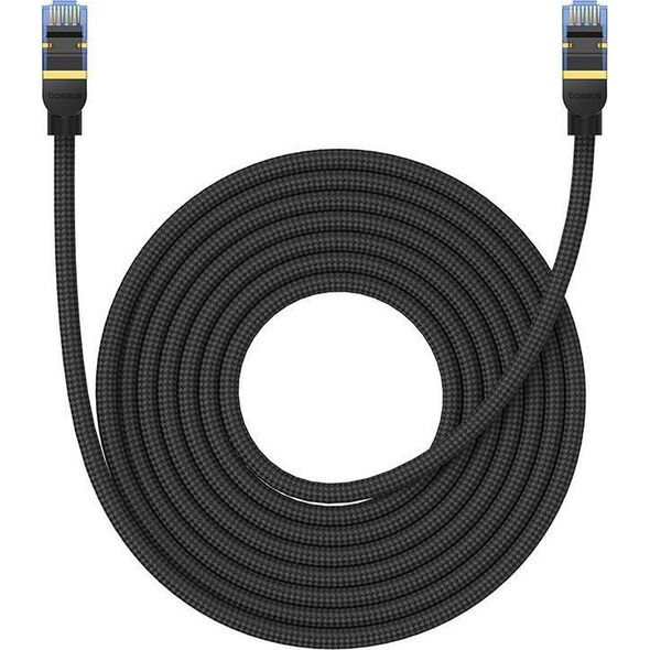 Baseus Kabel sieciowy w oplocie kat. 7 Baseus Ethernet RJ45, 10Gbps, 8m (czarny) 13123407 6932172646622