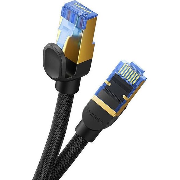 Baseus Kabel sieciowy w oplocie kat. 7 Baseus Ethernet RJ45, 10Gbps, 8m (czarny) 13123407 6932172646622