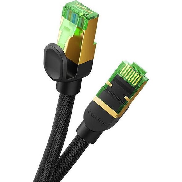 Baseus Kabel sieciowy w oplocie kat. 8 Baseus Ethernet RJ45, 40Gbps, 8m (czarny) 13123417 6932172646820