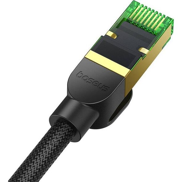 Baseus Kabel sieciowy w oplocie kat. 8 Baseus Ethernet RJ45, 40Gbps, 8m (czarny) 13123417 6932172646820