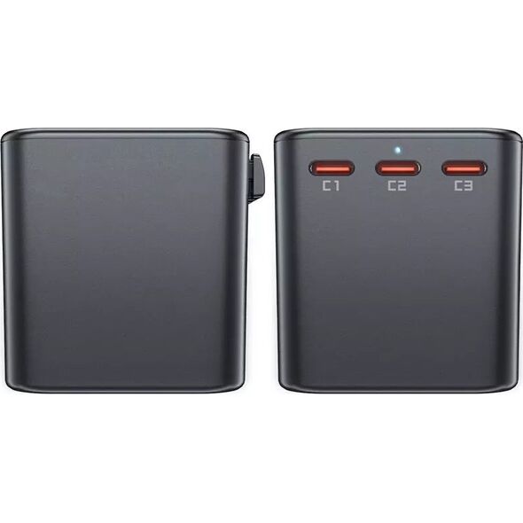 Ładowarka Acefast Multifunkcyjna ładowarka sieciowa podróżna Acefast Z1, 2xUSB-A, 3xUSB-C, GaN, 67W, US/EU/UK/AU (czarna) 13132514 6974316282495