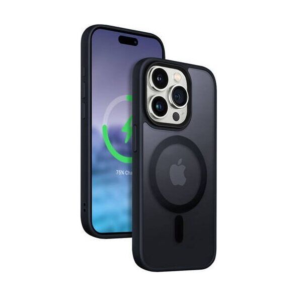 Crong Etui Hybrid Frost MAG Cover iPhone 15 Pro MagSafe Granatowe 13132653 5904310703291