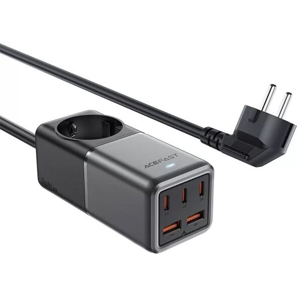 Ładowarka Acefast Ładowarka sieciowa / listwa zasilająca Acefast Z2, GaN, 3xUSB-C, 2xUSB-A, 75W (czarna) 13132758 6974316282501