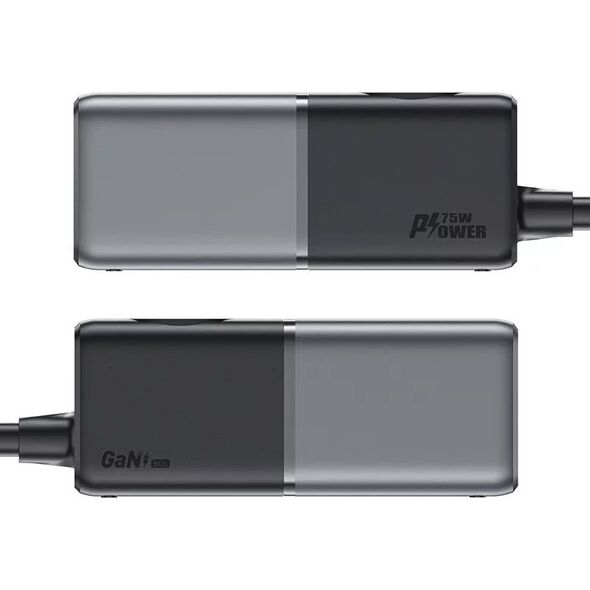 Ładowarka Acefast Ładowarka sieciowa / listwa zasilająca Acefast Z2, GaN, 3xUSB-C, 2xUSB-A, 75W (czarna) 13132758 6974316282501