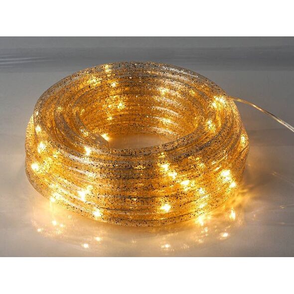 PR Sznur ozdobny 100 LED z brokatem, złoty, światło ciepłe białe 13133567 5902270777611