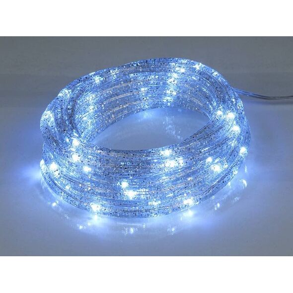 PR Sznur ozdobny 72 LED z brokatem,srebrny, światło zimne białe 13133570 5902270777581