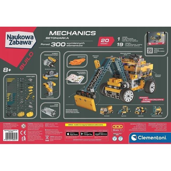 Clementoni Zestaw konstrukcyjny Laboratorium Mechaniki - Betoniarka 13133634 8005125508075