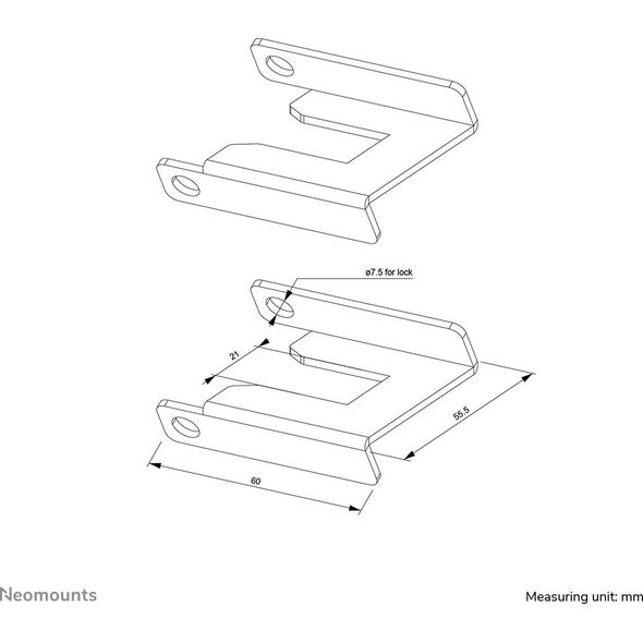 Neomounts TV SET ACC CASTER BRAKE LOCK/ABL-875 NEOMOUNTS 13147634 8717371440916