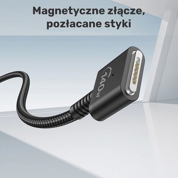Kabel zasilający Unitek Unitek Kabel zasilający USB-C - MagSafe 3 140W 2 m 13154156 4894160050014