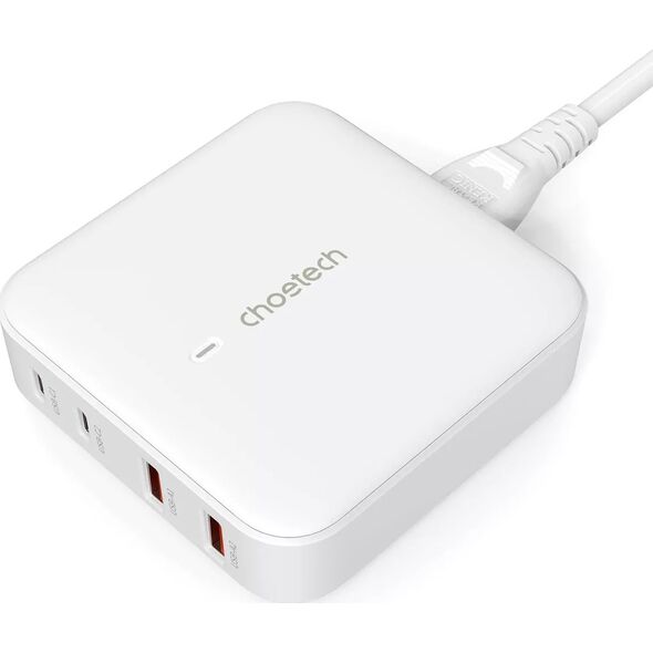 Ładowarka Choetech Ładowarka sieciowa Choetech PD8008, 2x USB-C, 2x USB-A, GaN, 100W (biała) 13156323 6932112104724