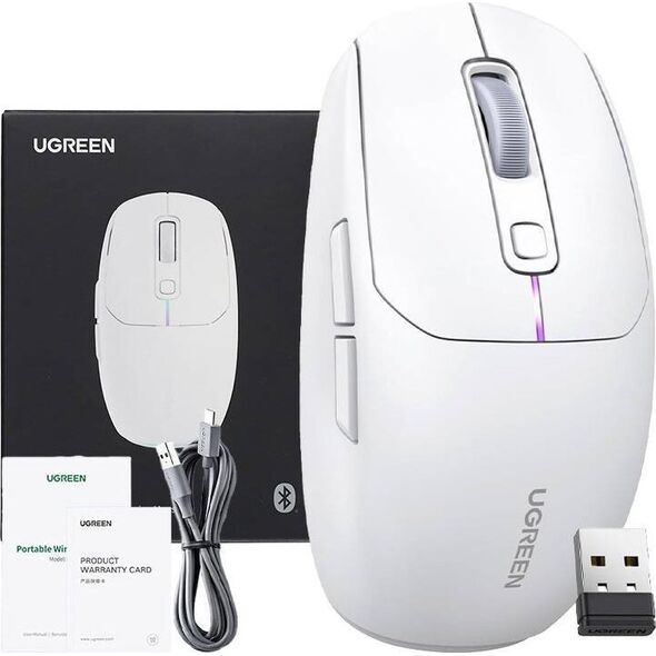 Mysz Ugreen Mysz bezprzewodowa UGREEN MU103 (biała) 13167101 6941876216291