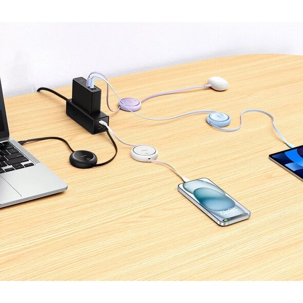 HUB USB Baseus Kabel USB-C do USB-C Baseus Free2Draw, PD, 100W, 1m (fioletowy) 13168150 6932172647544