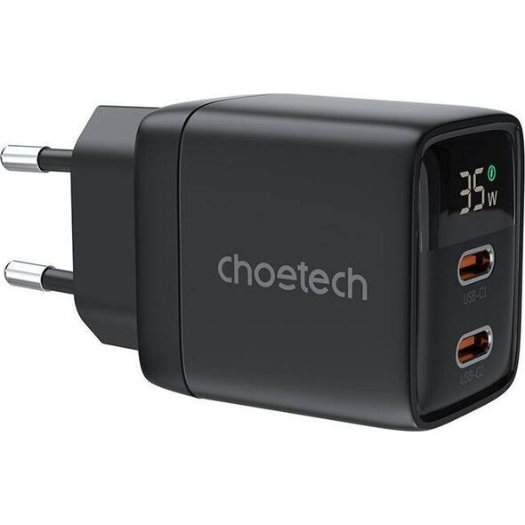 Ładowarka Choetech Ładowarka sieciowa GAN USB-C-USB-C Choetech PD6051 (czarna) 13169592 6932112106100