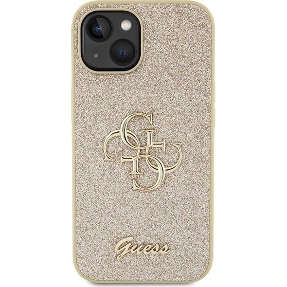 Guess Guess GUHCP15SHG4SGD iPhone 15 6.1" złoty/gold hardcase Glitter Script Big 4G 13171178 3666339147785