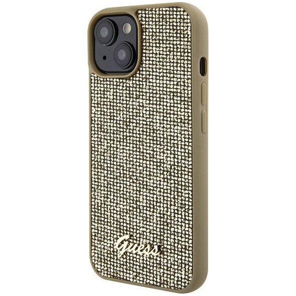 Guess Guess GUHCP15SPMSDGSD iPhone 15 6.1" złoty/gold hardcase Disco Metal Script 13171179 3666339173579