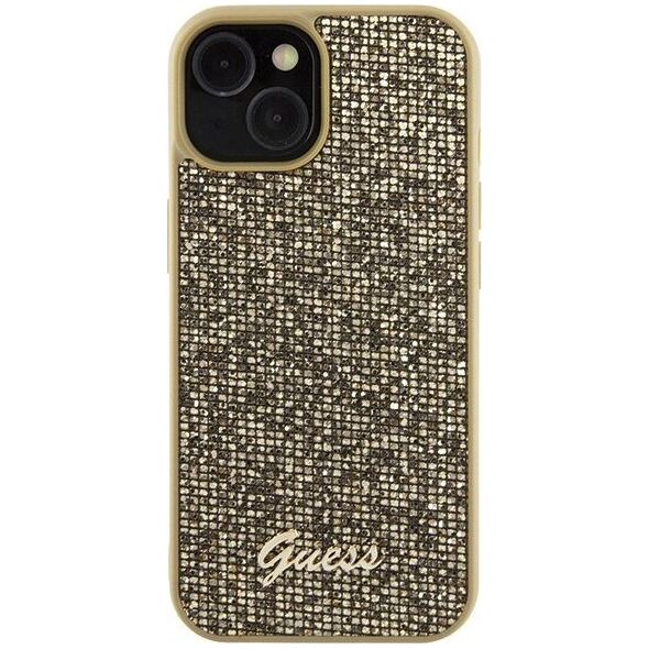 Guess Guess GUHCP15SPMSDGSD iPhone 15 6.1" złoty/gold hardcase Disco Metal Script 13171179 3666339173579