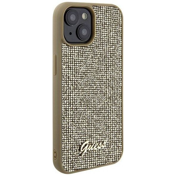 Guess Guess GUHCP15SPMSDGSD iPhone 15 6.1" złoty/gold hardcase Disco Metal Script 13171179 3666339173579
