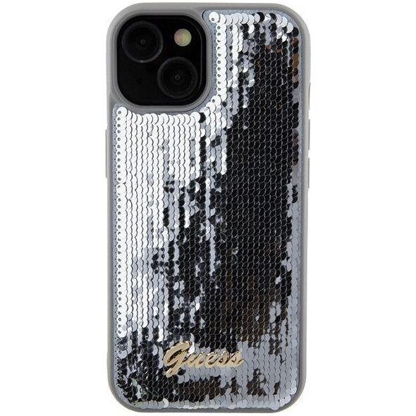 Guess Guess GUHCP15SPSFDGSS iPhone 15 6.1" srebrny/silver hardcase Sequin Script Metal 13171180 3666339173159