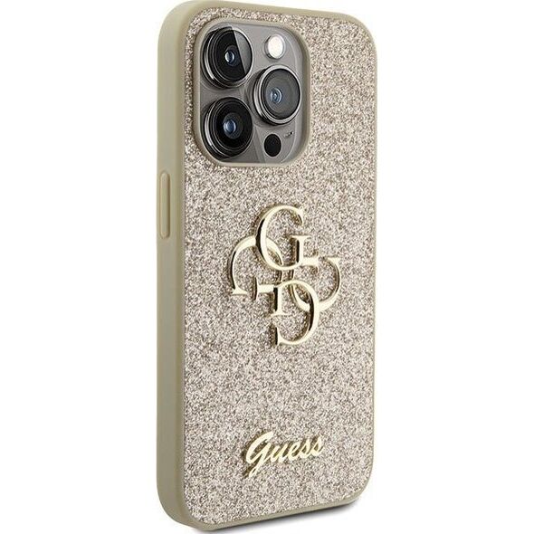 Guess Guess GUHCP15XHG4SGD iPhone 15 Pro Max 6.7" złoty/gold hardcase Glitter Script Big 4G 13171185 3666339147815