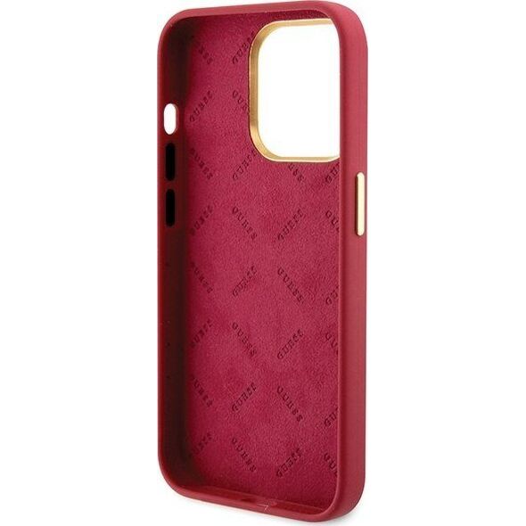 Guess Guess GUHCP15LSMBSLM iPhone 15 Pro 6.1" magenta hardcase Silicone Script Metal Logo & Frame 13171297 3666339149062