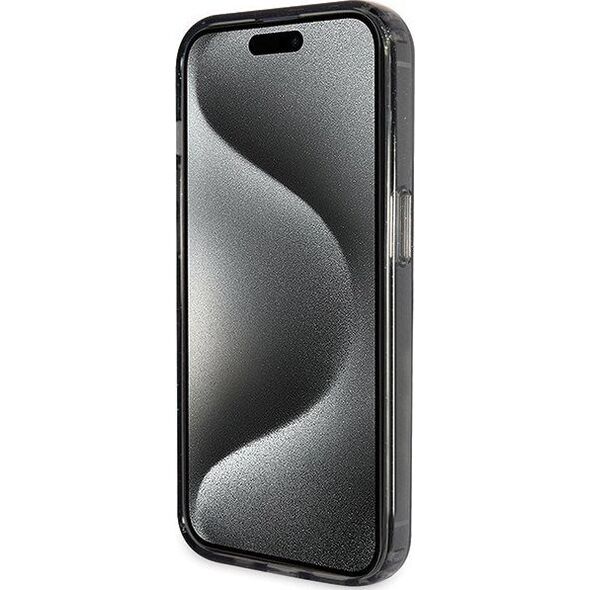 Guess Guess GUHMP15XHRSGSK iPhone 15 Pro Max 6.7" czarny/black hardcase Ring Stand Script Glitter MagSafe 13171323 3666339156350
