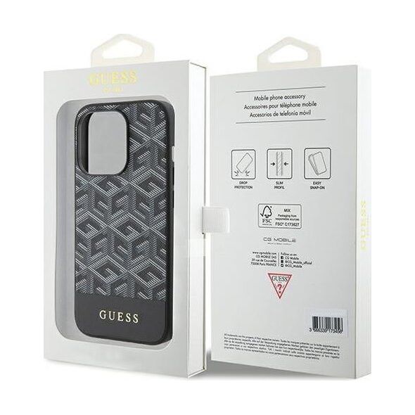 Guess Guess GUHMP15LHGCFSEK iPhone 15 Pro 6.1" czarny/black hardcase GCube Stripes MagSafe 13171374 3666339194727