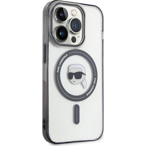 Karl Lagerfeld Karl Lagerfeld KLHMP15LHKHNOTK iPhone 15 Pro 6.1" transparent hardcase IML Karl`s Head MagSafe 13177393 3666339161934