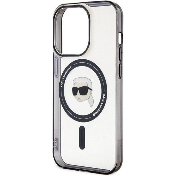 Karl Lagerfeld Karl Lagerfeld KLHMP15LHKHNOTK iPhone 15 Pro 6.1" transparent hardcase IML Karl`s Head MagSafe 13177393 3666339161934