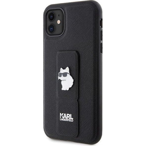 Karl Lagerfeld Karl Lagerfeld KLHCN61GSACHPK iPhone 11 / Xr 6.1" czarny/black hardcase Gripstand Saffiano Choupette Pins 13177506 3666339207335
