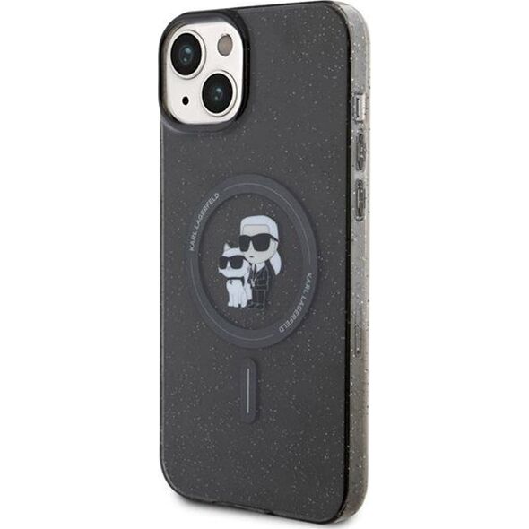 Karl Lagerfeld Karl Lagerfeld KLHMP15SHGKCNOK iPhone 15 6.1" czarny/black hardcase Karl&Choupette Glitter MagSafe 13182048 3666339162634