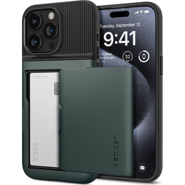 Spigen Spigen Slim Armor CS, abyss green - iPhone 15 Pro 13184043 8809896750622