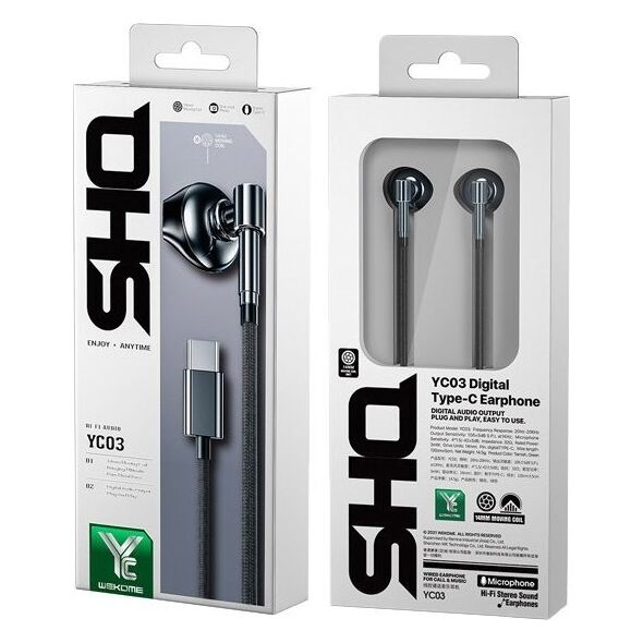 Słuchawki Wekome Słuchawki przewodowe USB-C Tarnish 13188188 6941027619766