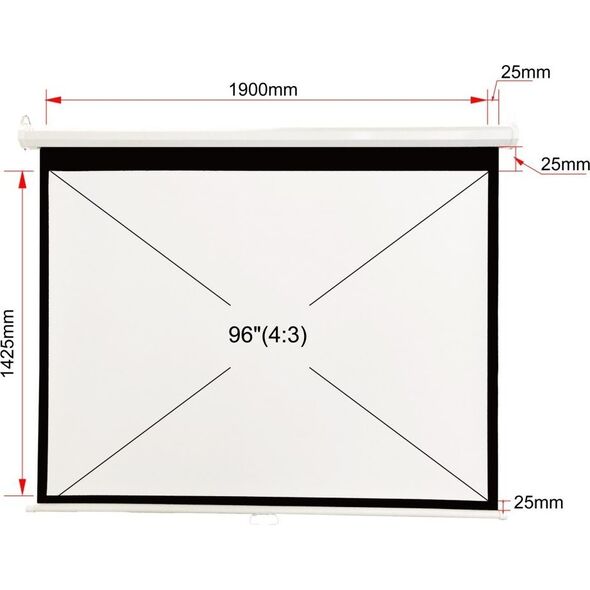Ekran do projektora Art ART HAND SCREEN 96inch 146x195cm MA-96 4:3 13205830 5906721171478