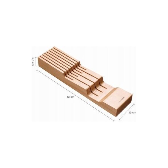 TESTED NUTRITION Fiskars Drewniany Blok Na Noże Do Szuflady 1062890 13207261 6424002014355