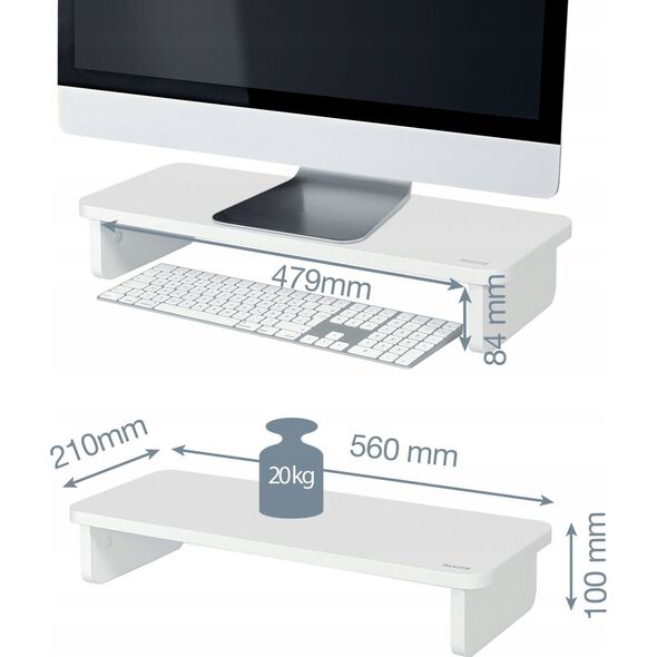 IncaGold LEITZ Podstawka pod monitor Leitz Ergo  biała 13207534 4002432132614