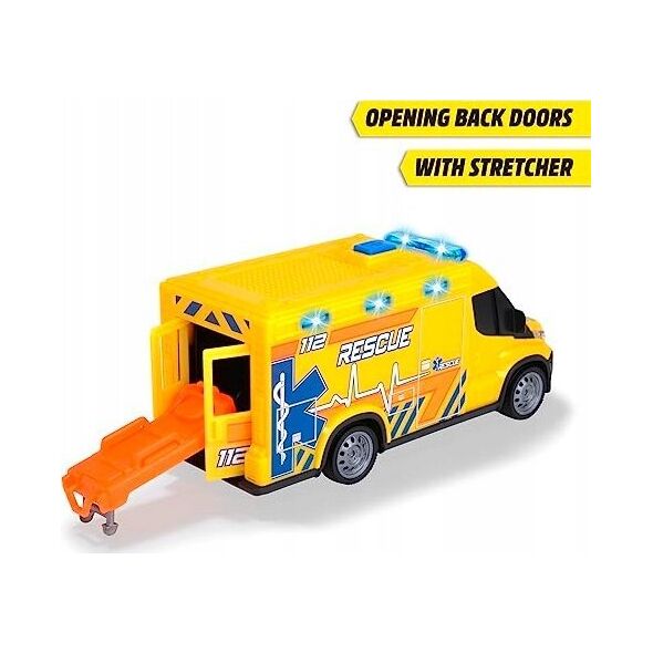 Dickie Pojazdy SOS Iveco Ambulans, 18 cm 13215153 4006333082900